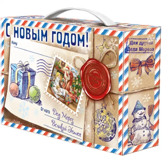 Сладкий новогодний подарок Посылка мини 800 грамм стандарт